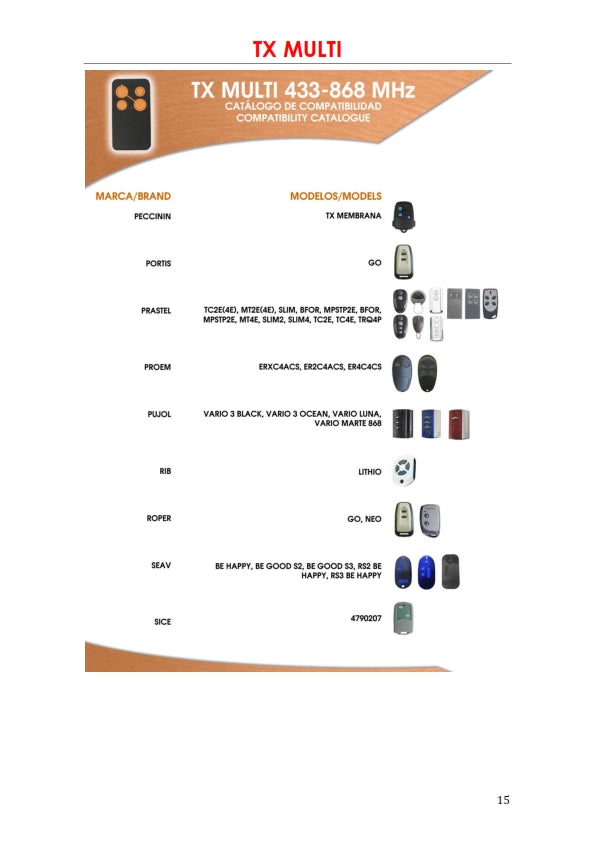 MANDO DASPI TX MULTI