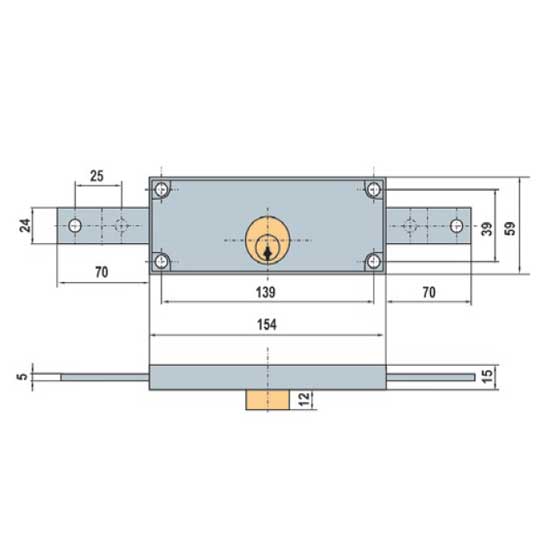 CERRADURA CENTRAL PARA PERSIANA Y BASCULANTE LINCE 5511