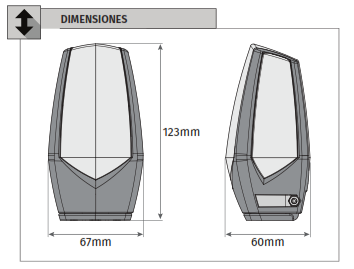 medidas lampara destelleante puerta de garaje