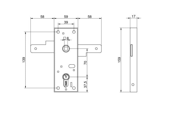 CERRADURA PARA PERSIANA MCM 1511MH