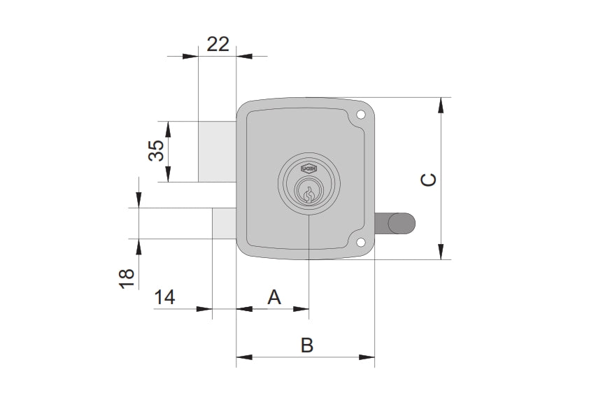 CERRADURA DE SOBREPONER UCEM 4125HB 100