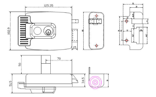 CERRADURA ELECTRICA SOBREPONER JIS Modelo 1904