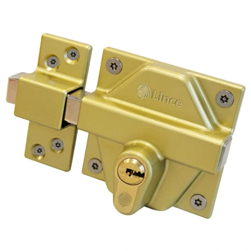 CERROJO 7932E DE SEGURIDAD CON CILINDRO EUROPERFIL LINCE