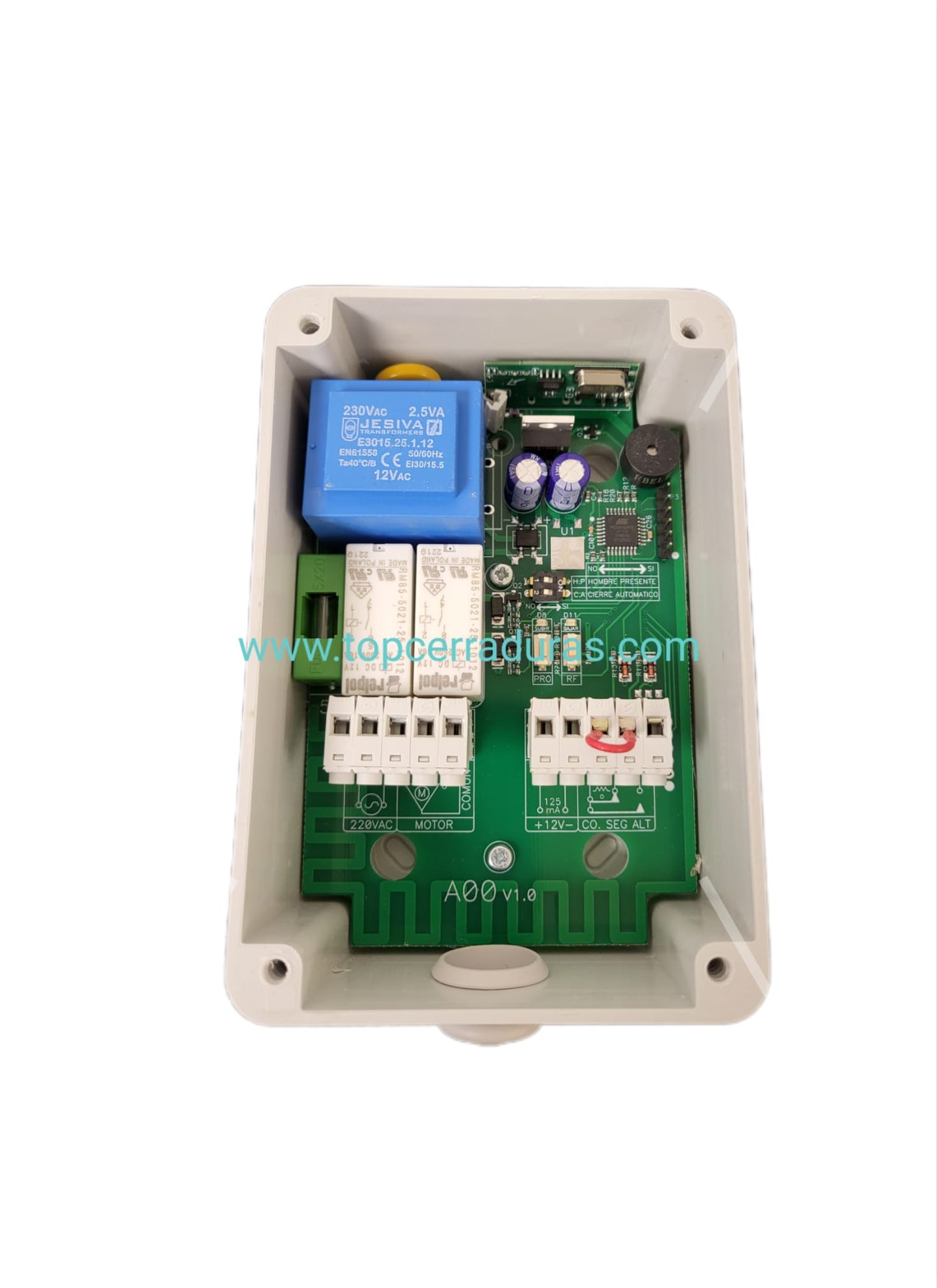 CUADRO DE CONTROL PARA PUERTA ENROLLABLE NICE A00