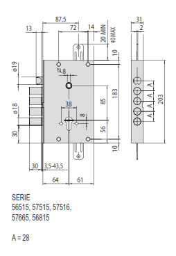 medidas cerradura cisa 57515 borjas
