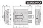 medidas cerrojo de seguridad para puerta de madera lince supra simply 4940