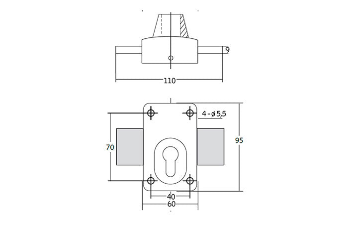 CERROJO PARA CILINDRO EUROPERFIL IFAM X5