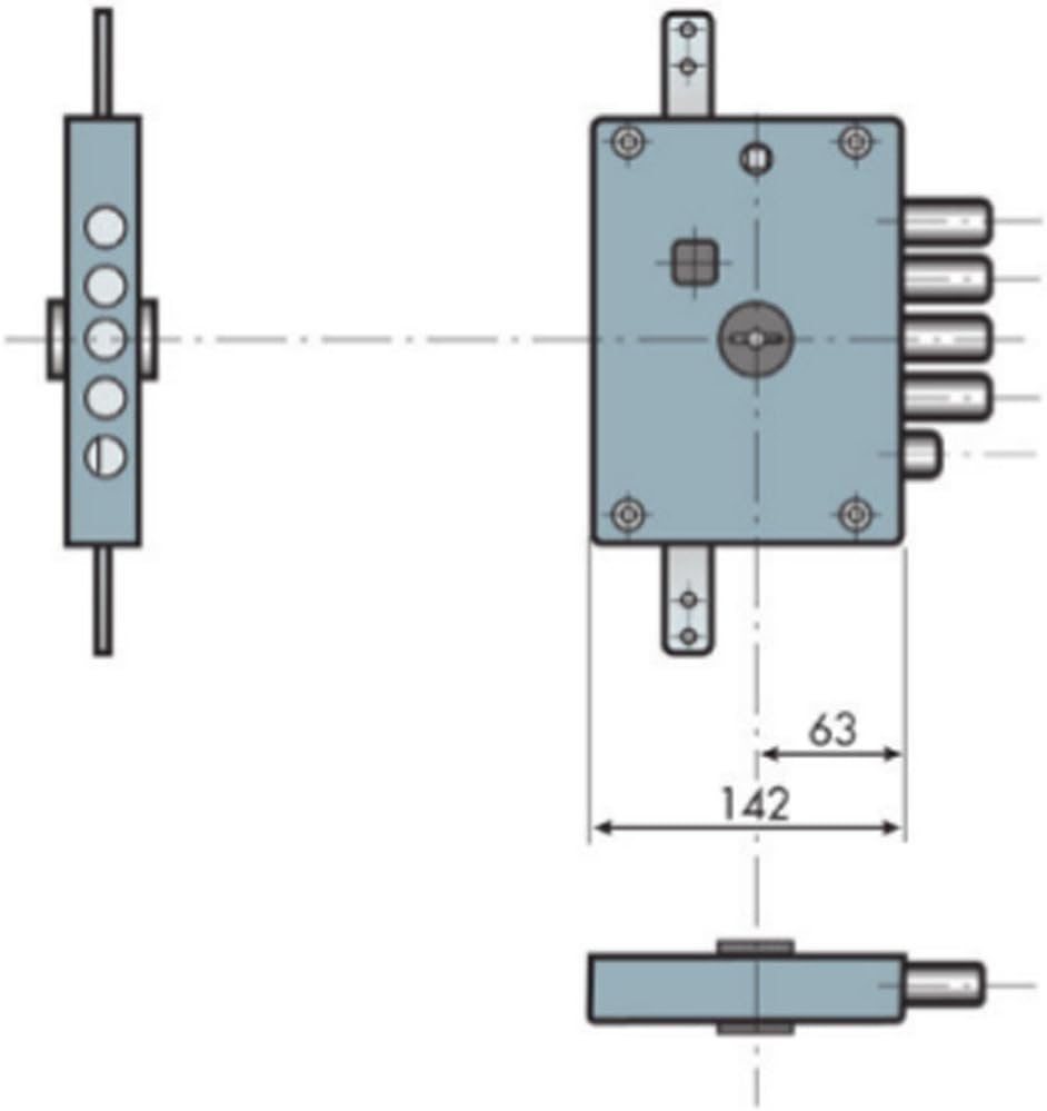 CERRADURA DE GORJAS PARA PUERTA ACORAZADA DIERRE ATRA