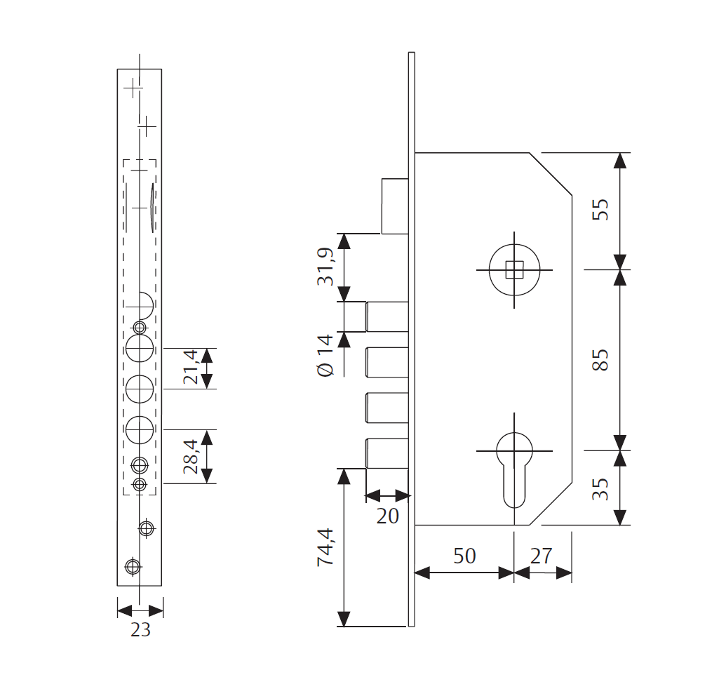 Tesa R100 Lock CERRADURAS DE SEGURIDAD TESA PARA PUERTA DE MADERA R100 – TOPCERRADURAS